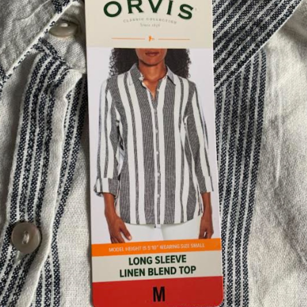 🆕 Orvis Linen Top - Picture 7 of 12
